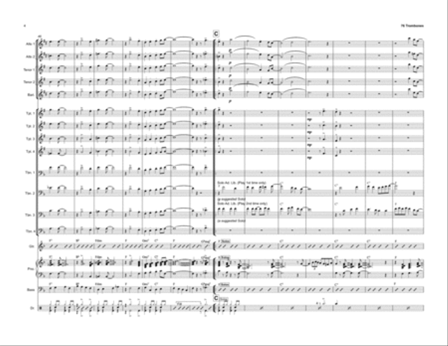 Seventy Six Trombones Seventy Six Trombones Jazz Ensemble scores gallery preview page 4