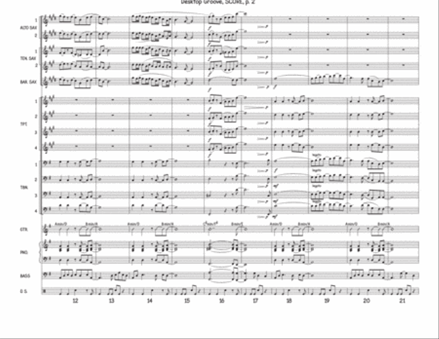 Desktop Grove for big band Jazz Ensemble scores gallery preview page 2