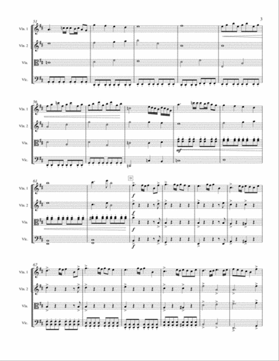 Final Countdown String Quartet scores gallery preview page 3