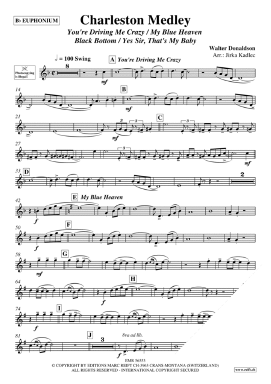 Charleston Medley Charleston Medley Euphonium scores gallery preview page 3