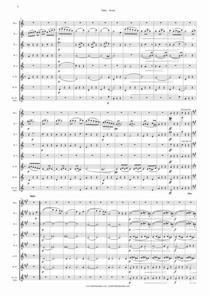 Valse from Dvorak's "Serenade n°1" - for Flute Choir image number null