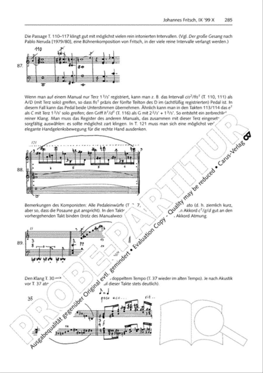 Orgelschule zur historischen Auffuhrungspraxis Organ Solo scores gallery preview page 286