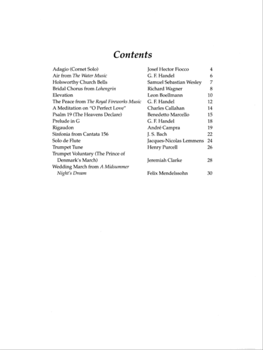 Wedding Music for Manuals Organ scores gallery preview page 2