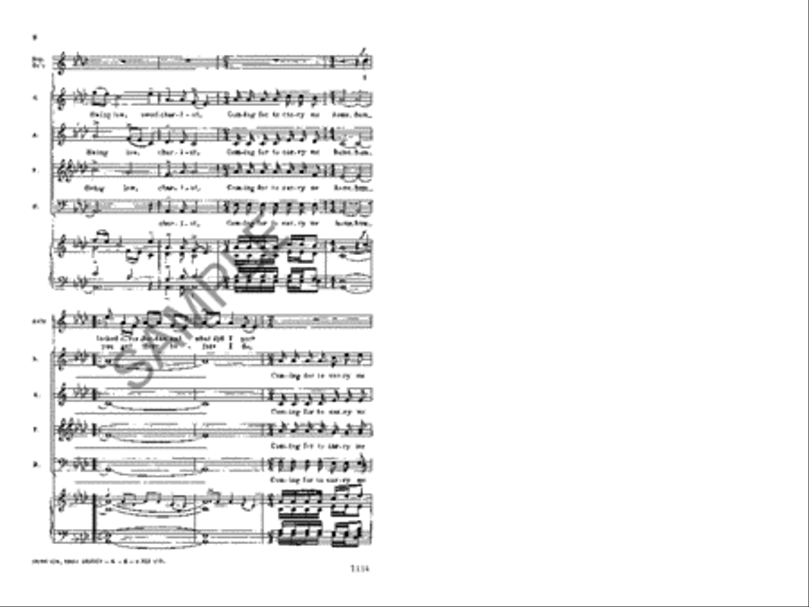 Swing Low, Sweet Chariot SATB 4-Part scores gallery preview page 2