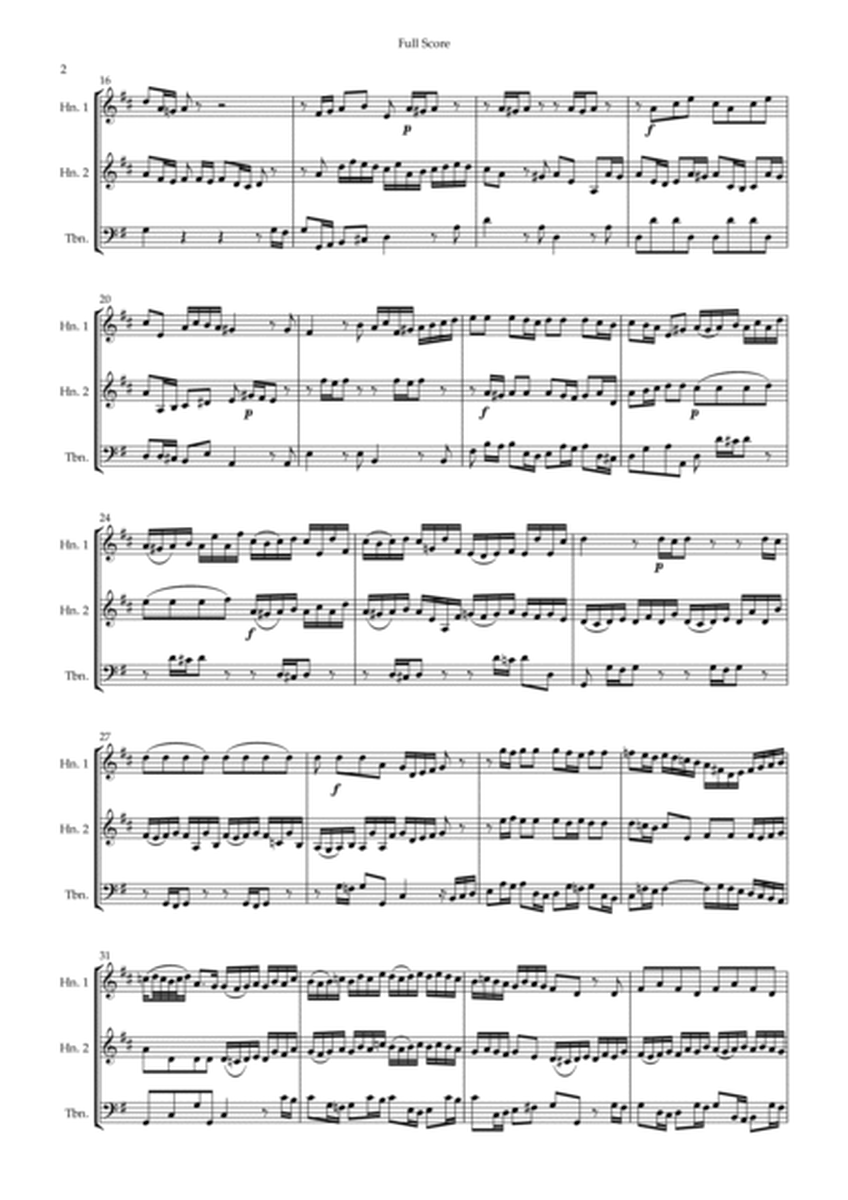 Brandenburg Concerto No. 3 in G major, BWV 1048 1st Mov. (J.S. Bach) for Brass Trio image number null