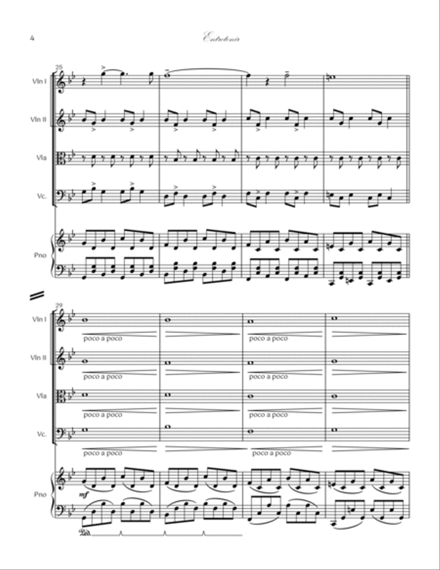 06. Entretenir Piano Quintet Piano Quintet scores gallery preview page 4