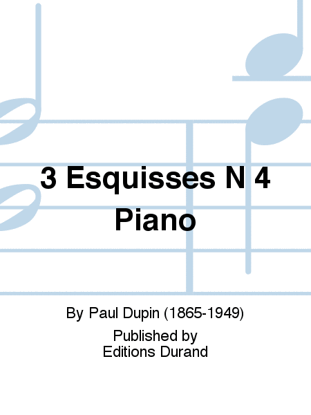 3 Esquisses N 4 Piano