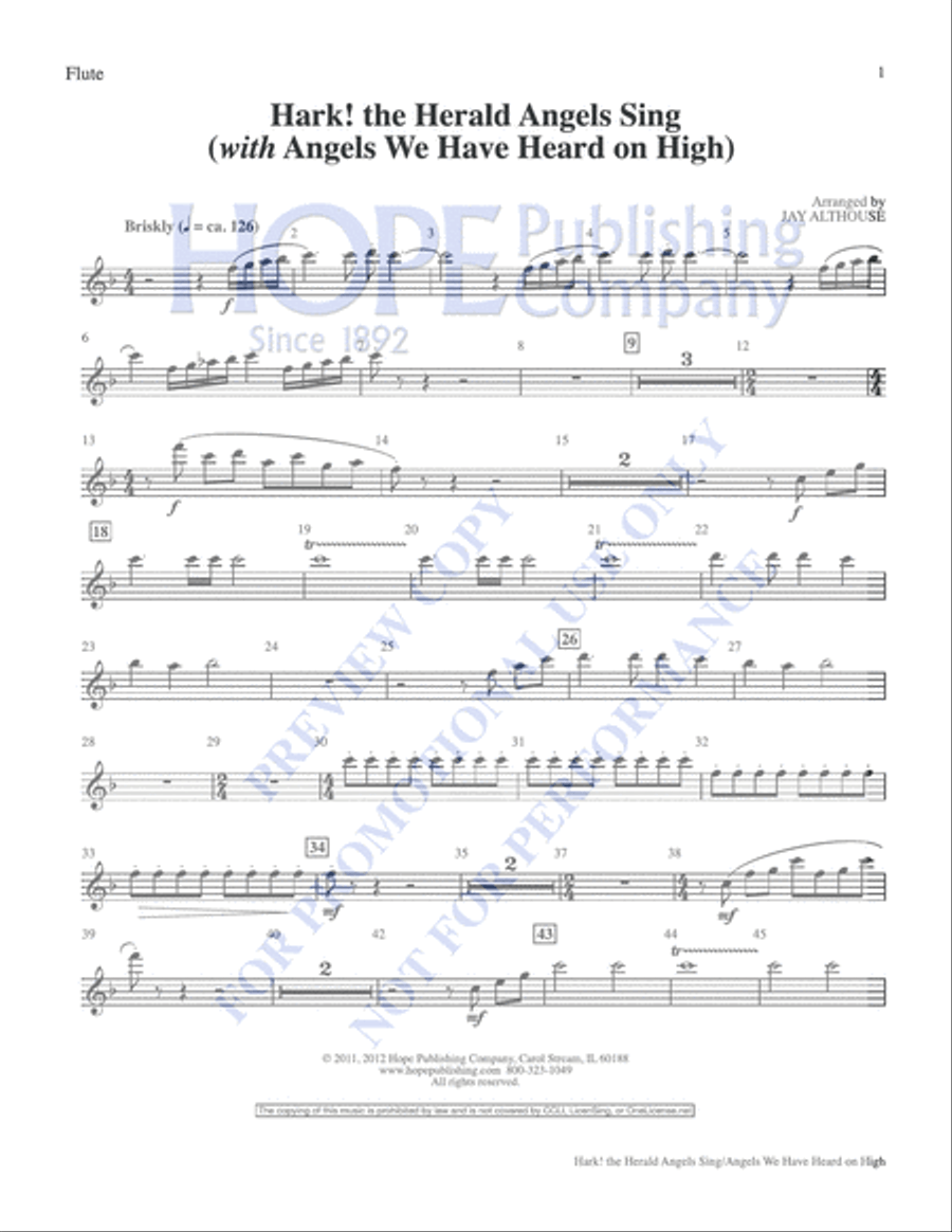 Hark! the Herald Angels Sing with Angels We Have Heard on High Choir scores gallery preview page 21