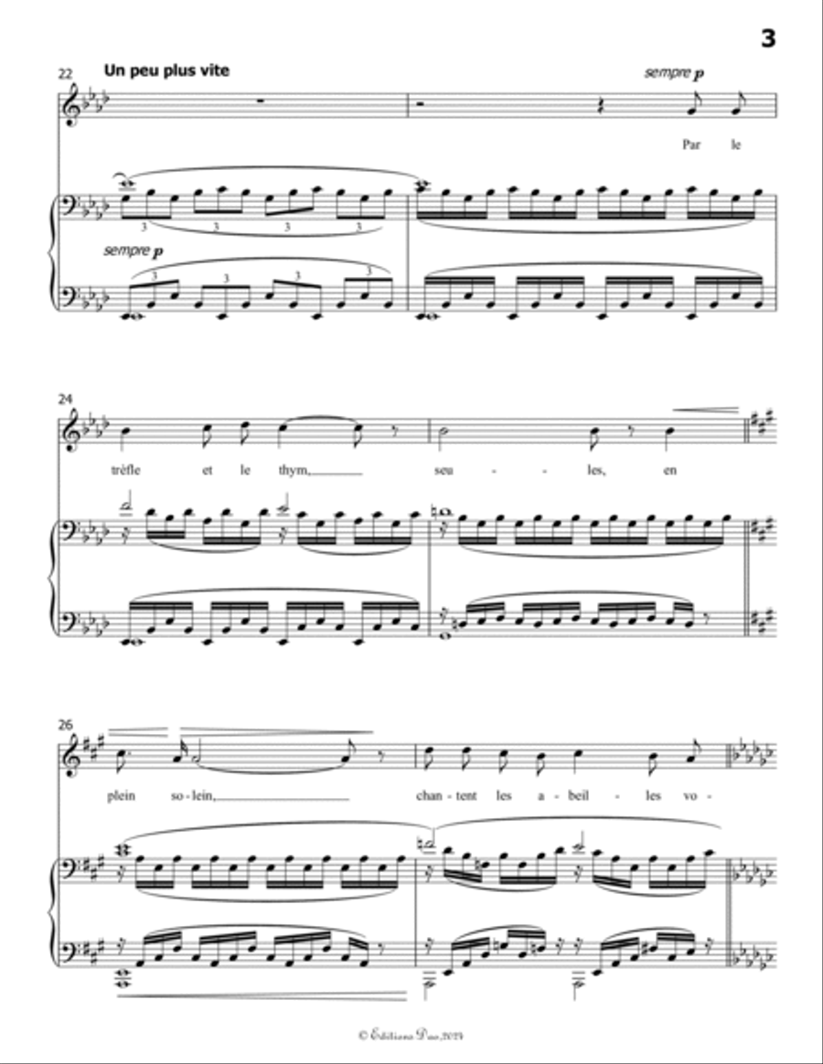 Phidylé, by Henri Duparc, in G Major Voice scores gallery preview page 5