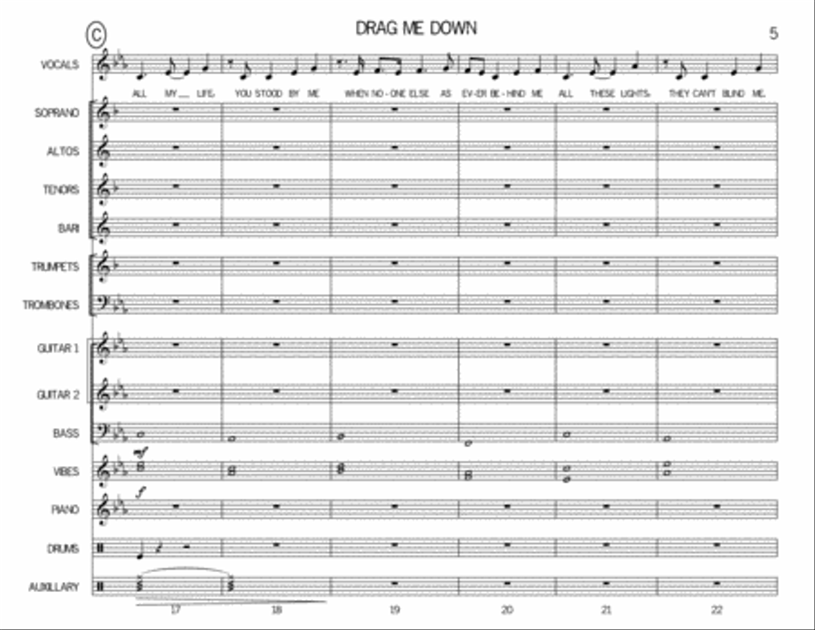 Drag Me Down Drag Me Down Jazz Ensemble scores gallery preview page 5
