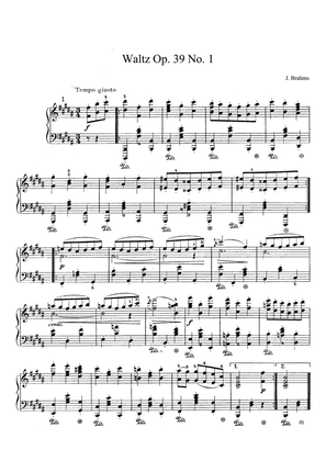Brahms Waltz Op. 39 No. 1 in B Major