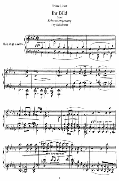 Franz Liszt - Ihr Bild fron Schwanengesang (by Schubert)