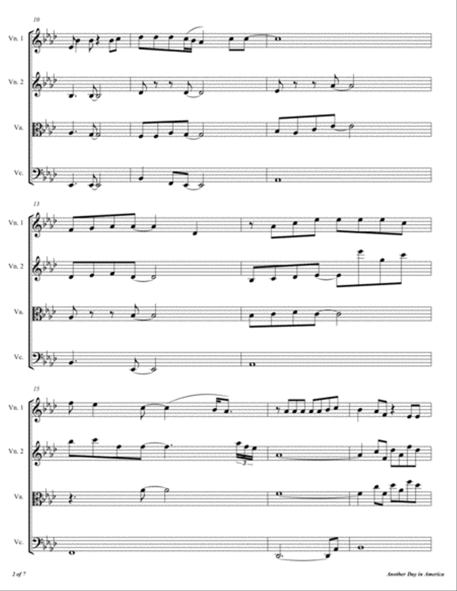Another Day In America String Quartet scores gallery preview page 3