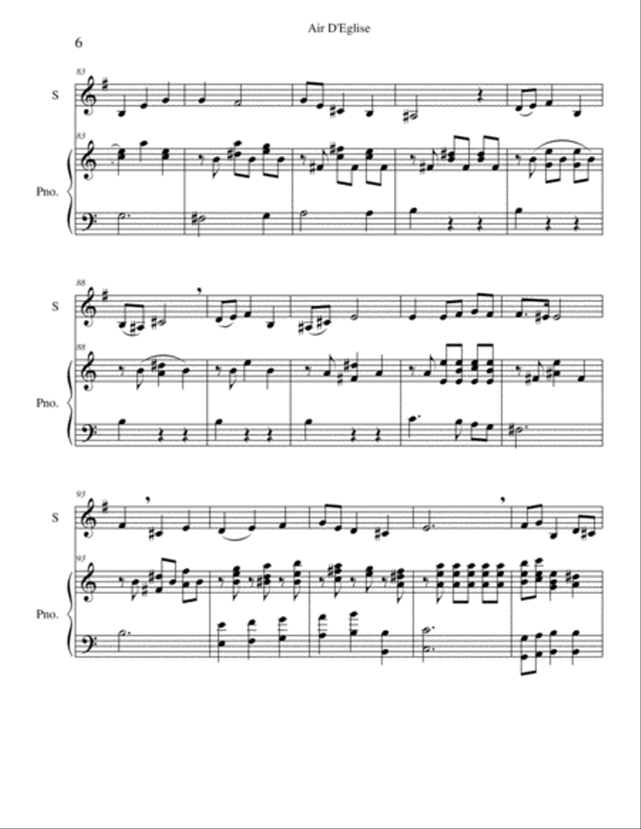 Air D'Eglise (Pieta Signore) Horn scores gallery preview page 6