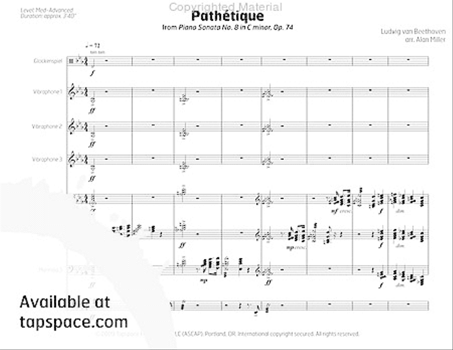 Pathetique Percussion Ensemble scores gallery preview page 6