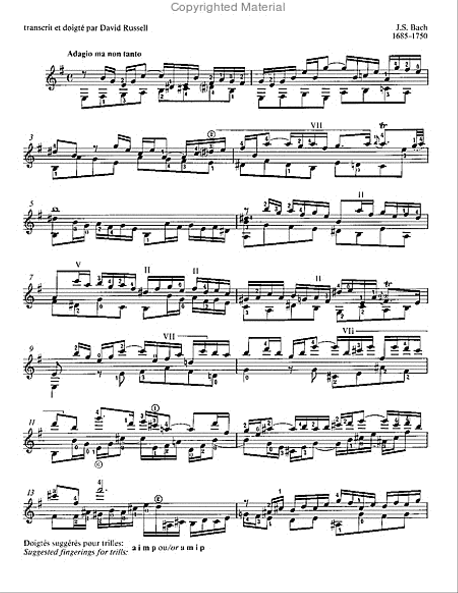 Sonate BWV 1034 Classical Guitar scores gallery preview page 2