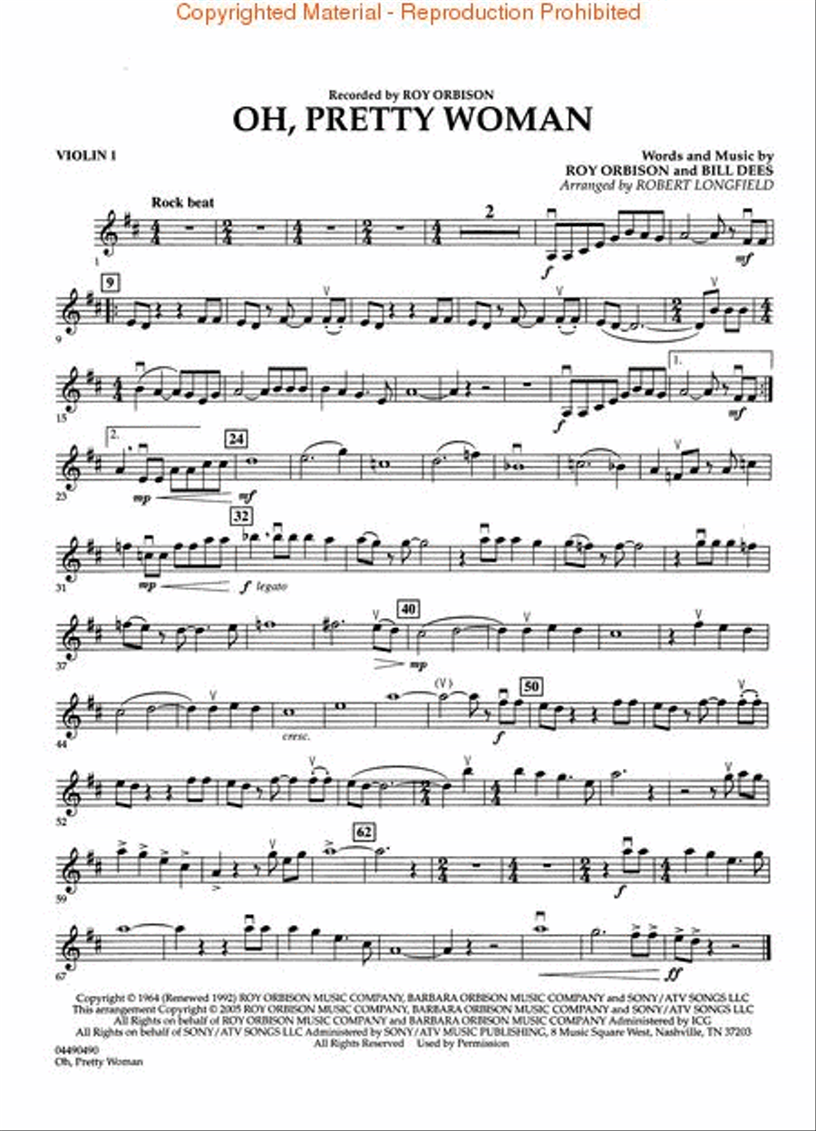 Oh, Pretty Woman String Quartet scores gallery preview page 3