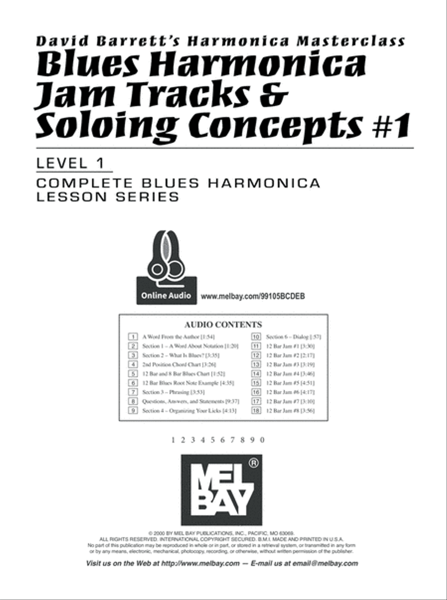 Blues Harmonica Jam Tracks & Soloing Concepts #1 Harmonica scores gallery preview page 2