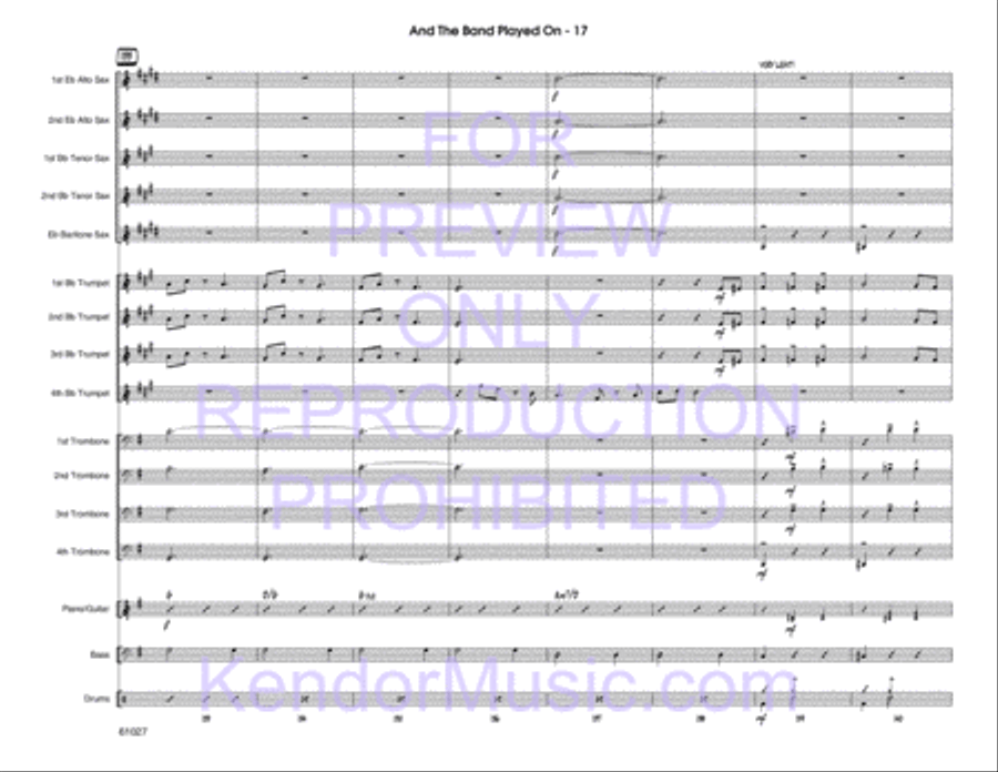And The Band Played On Jazz Ensemble scores gallery preview page 18