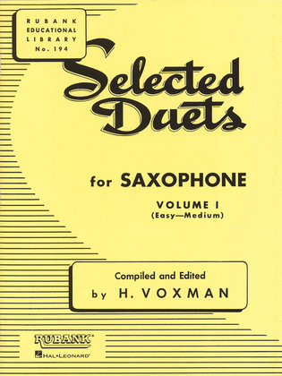 Book cover for Selected Duets for Saxophone