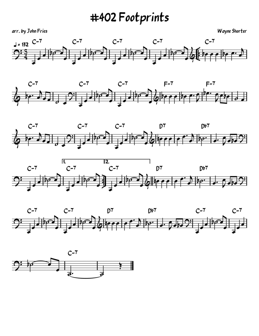 Footprints Piano scores gallery preview page 1
