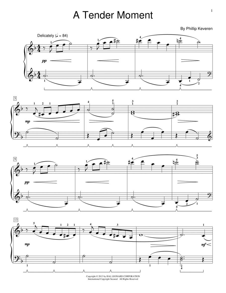 A Tender Moment A Tender Moment Piano Method scores gallery preview page 1