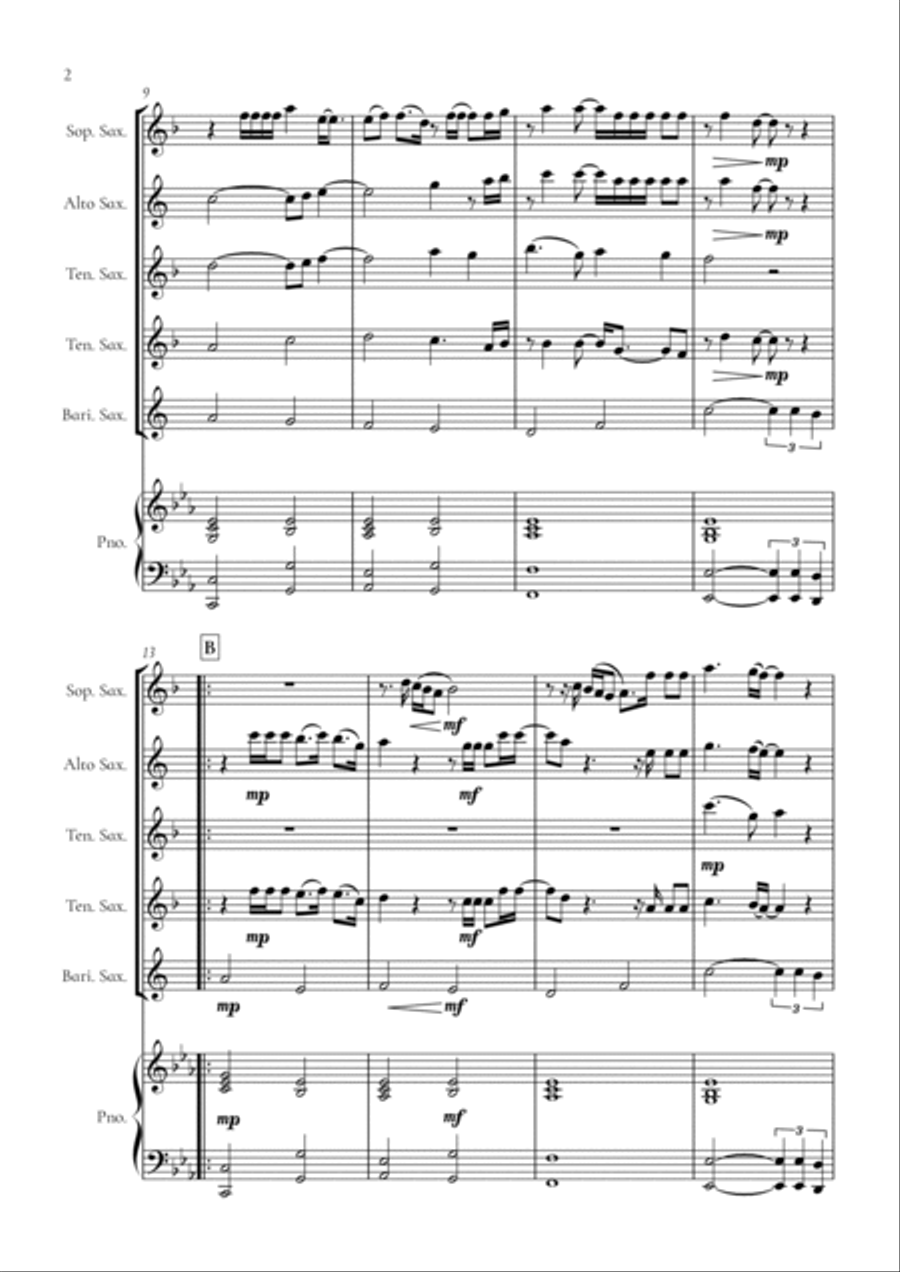 When We Were Young Tenor Saxophone scores gallery preview page 2