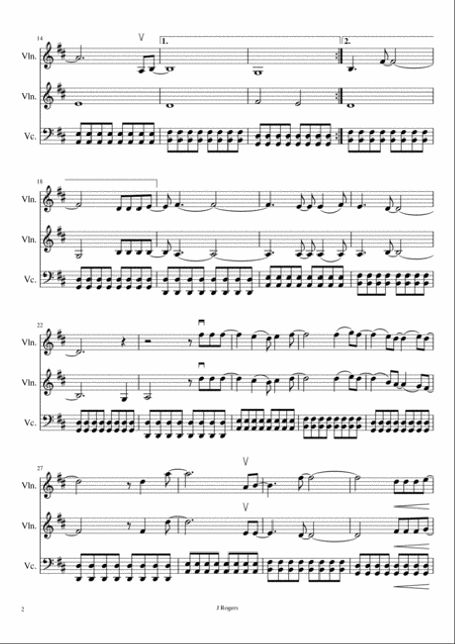 With Or Without You String Trio scores gallery preview page 2