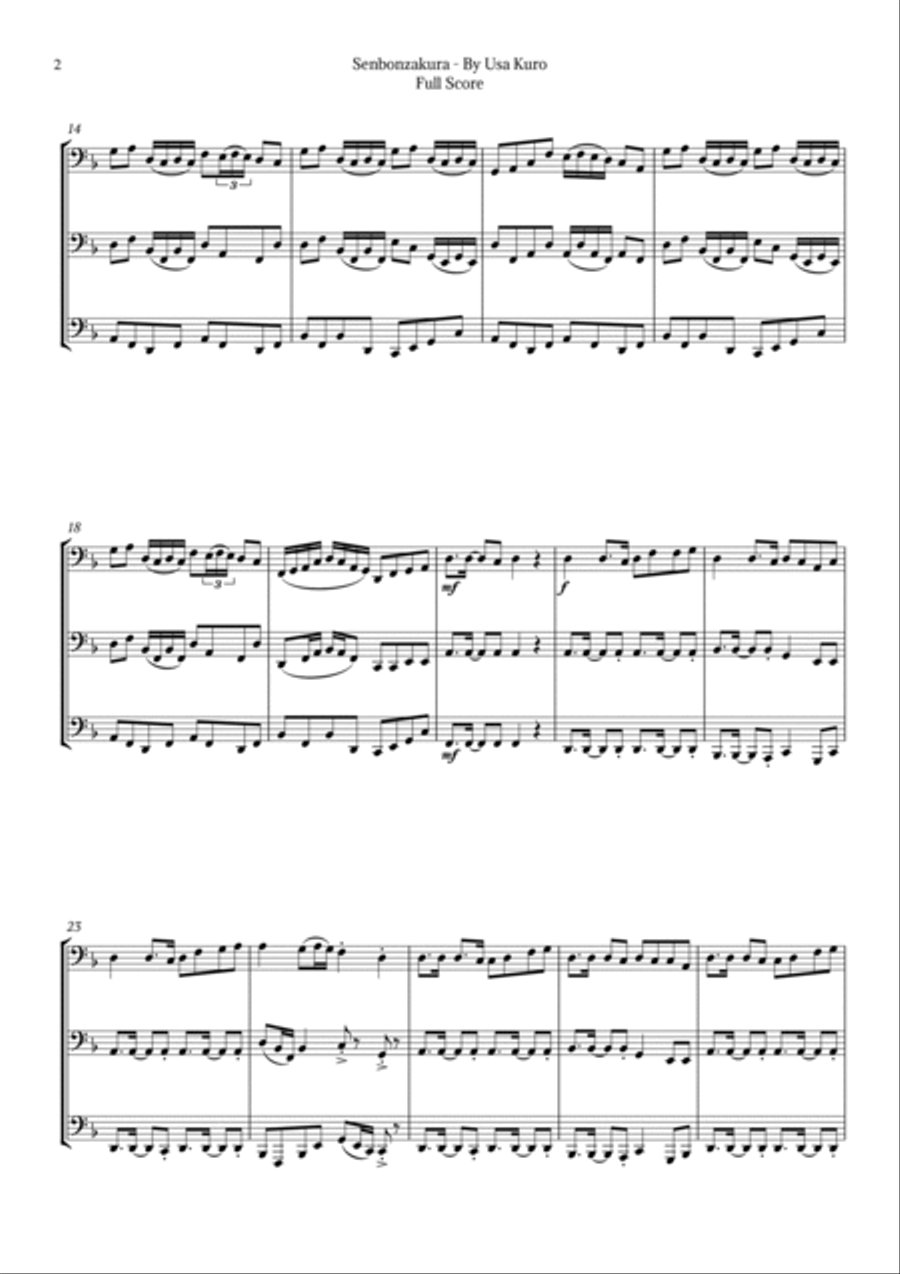Senbonzakura Chamber Music scores gallery preview page 2