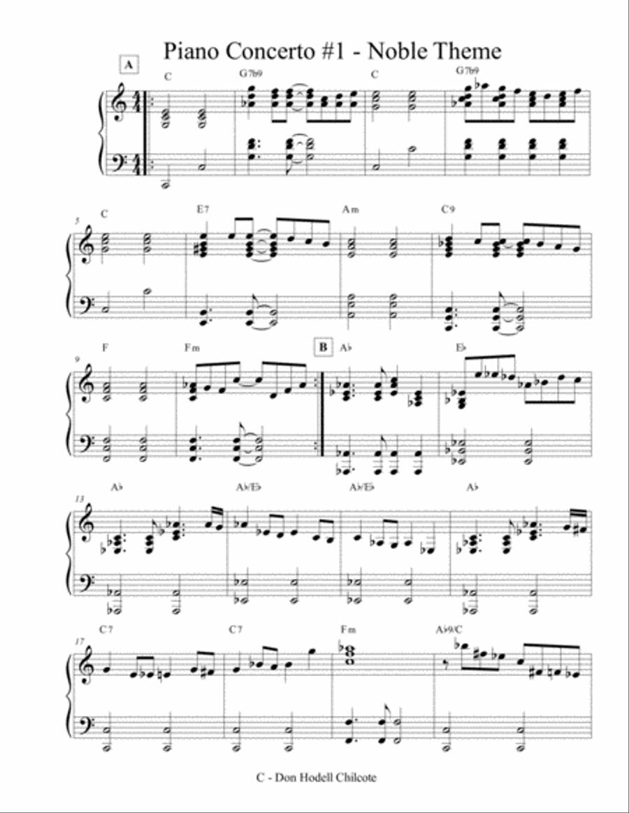 Piano Concerto #1 - Noble Theme Jazz Ensemble scores gallery preview page 2