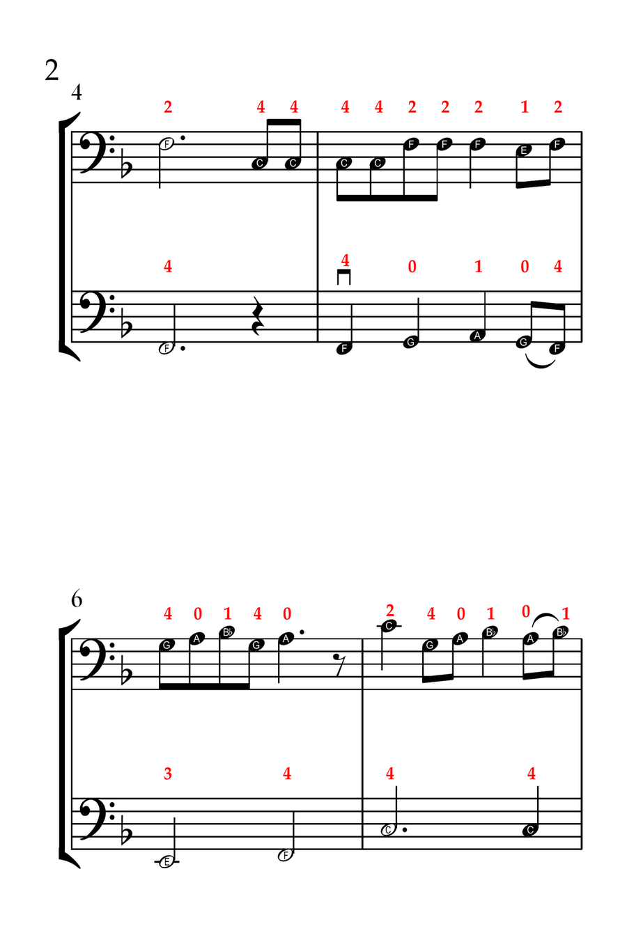 The Twelve Days of Christmas (CELLO DUET - EASY LEVEL) String Duet scores gallery preview page 3