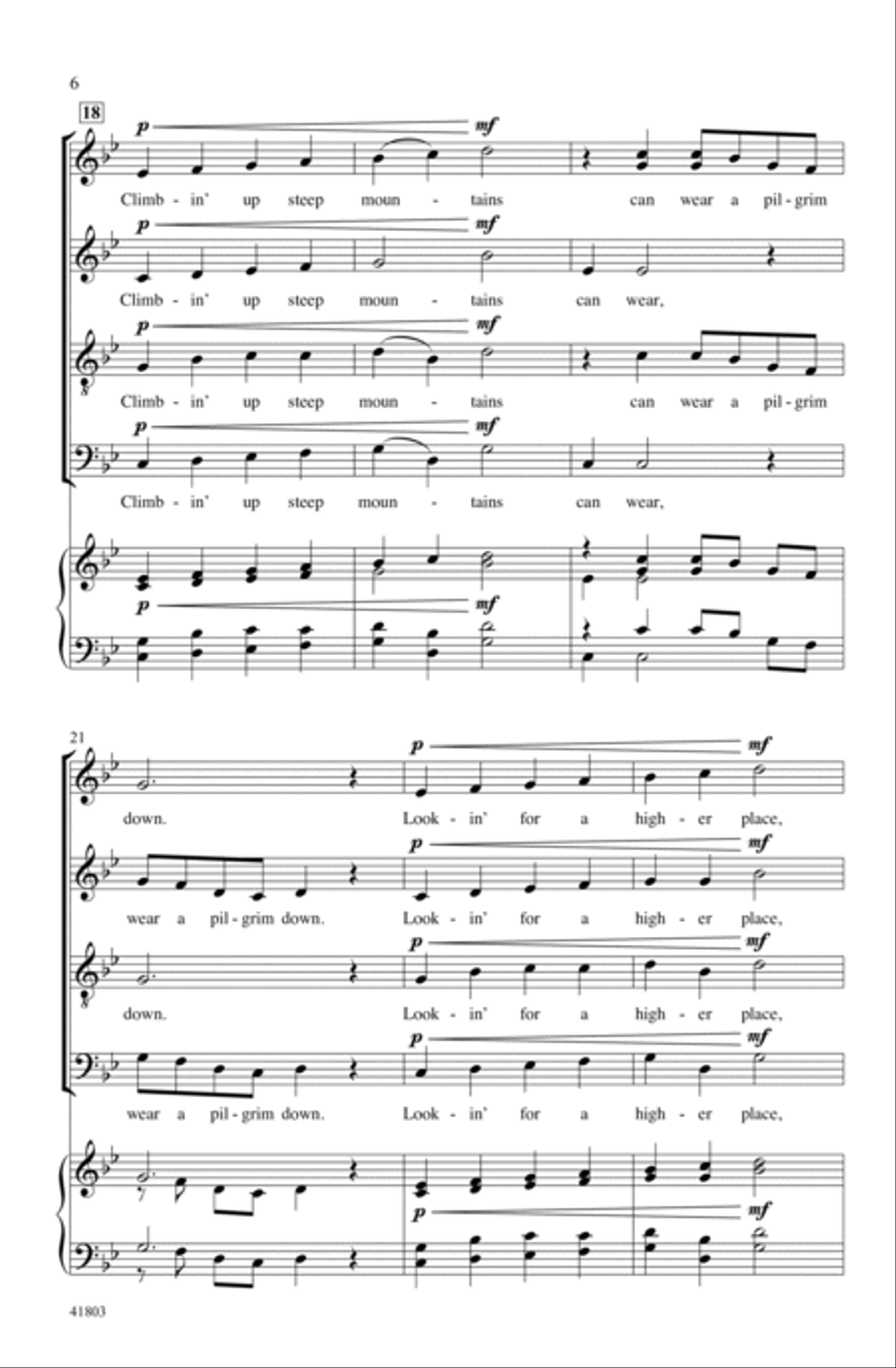 Ain't No Windin' in the Road A Cappella scores gallery preview page 5
