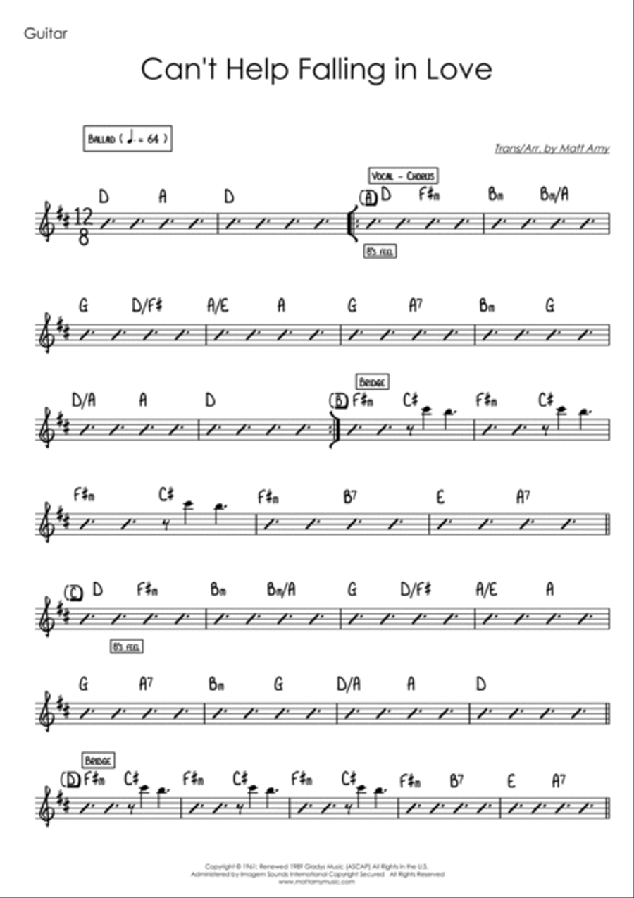 Can't Help Falling In Love Jazz Ensemble scores gallery preview page 5