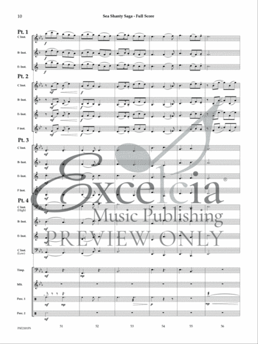 Sea Shanty Saga Sea Shanty Saga Concert Band scores gallery preview page 11