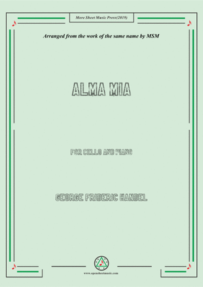 Book cover for Handel-Alma mia,for Cello and Piano
