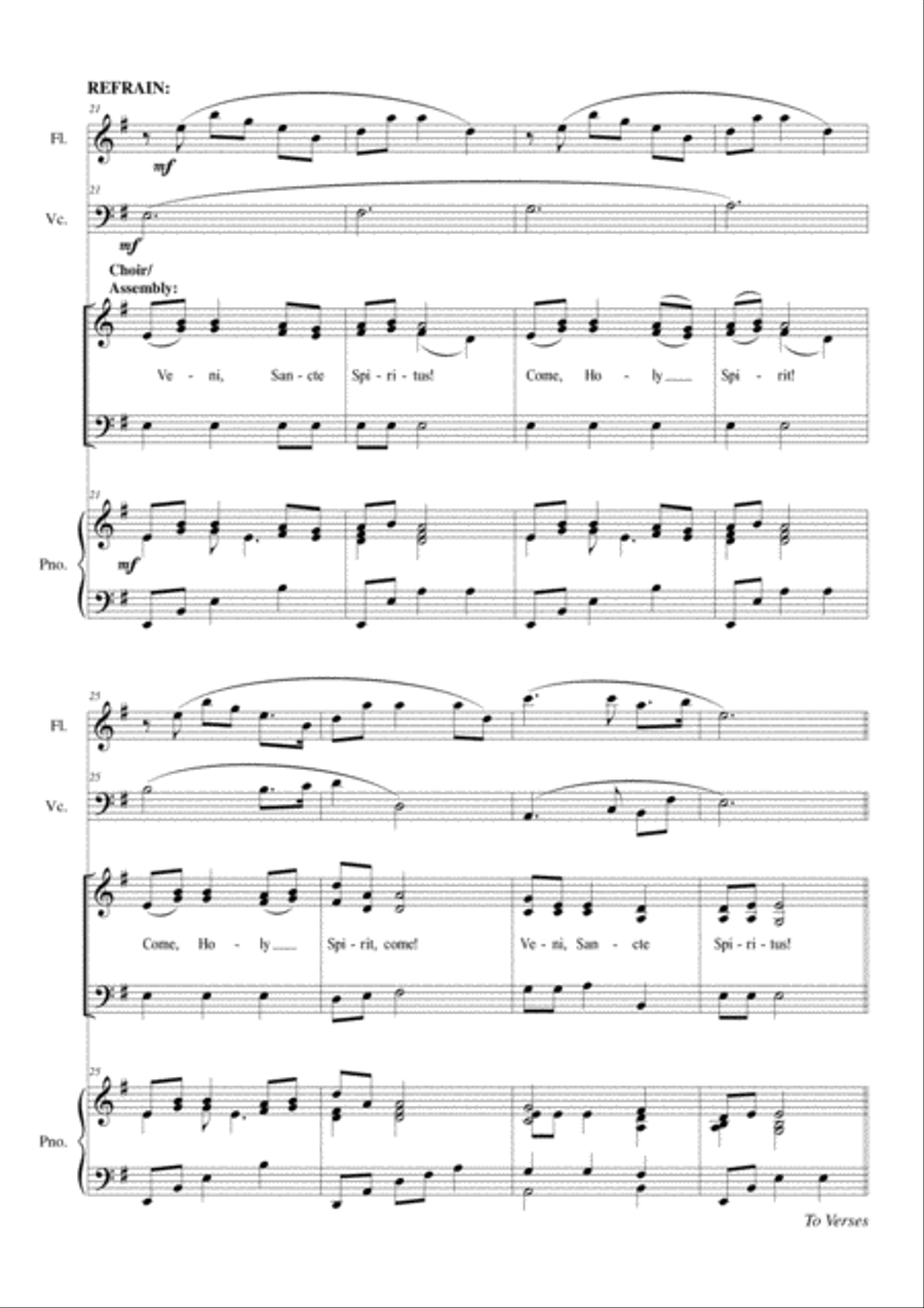 Awake! Veni Sancte Spiritus! 3-Part scores gallery preview page 4