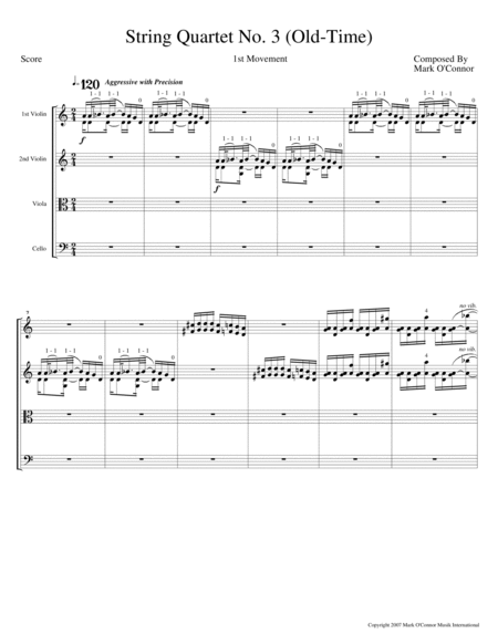 String Quartet No. 3 "Old-Time" (score - two vlns, vla, cel) image number null
