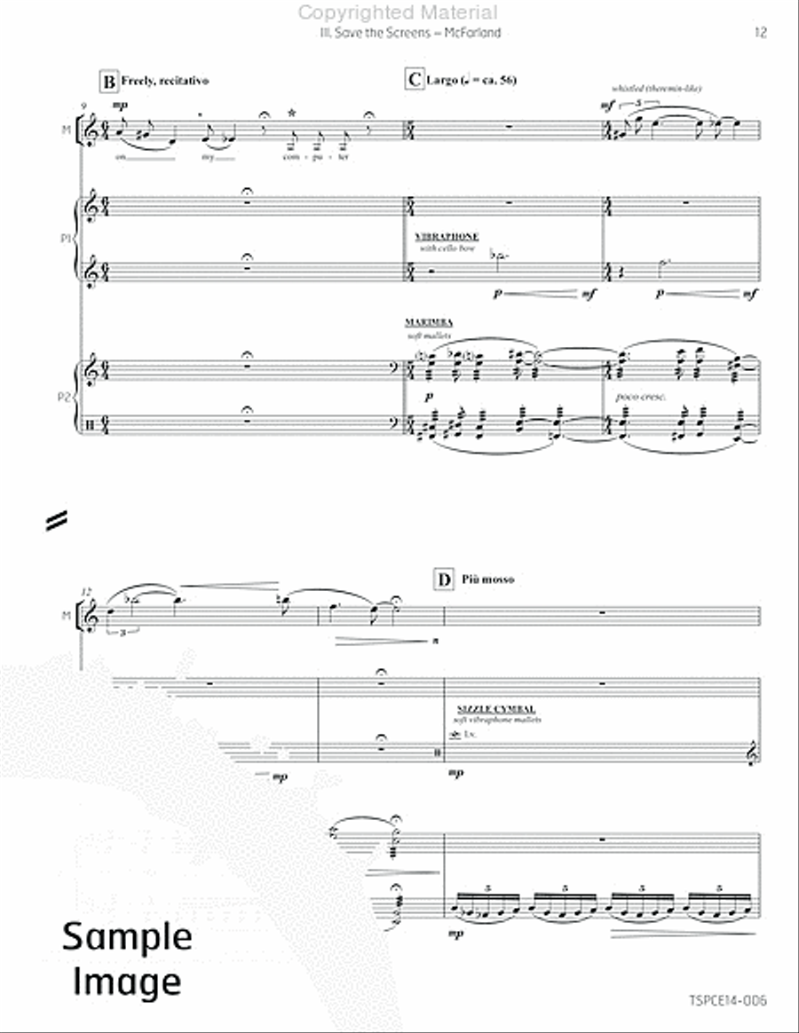 5 Songs in the Age of Stupidity Percussion Ensemble scores gallery preview page 18