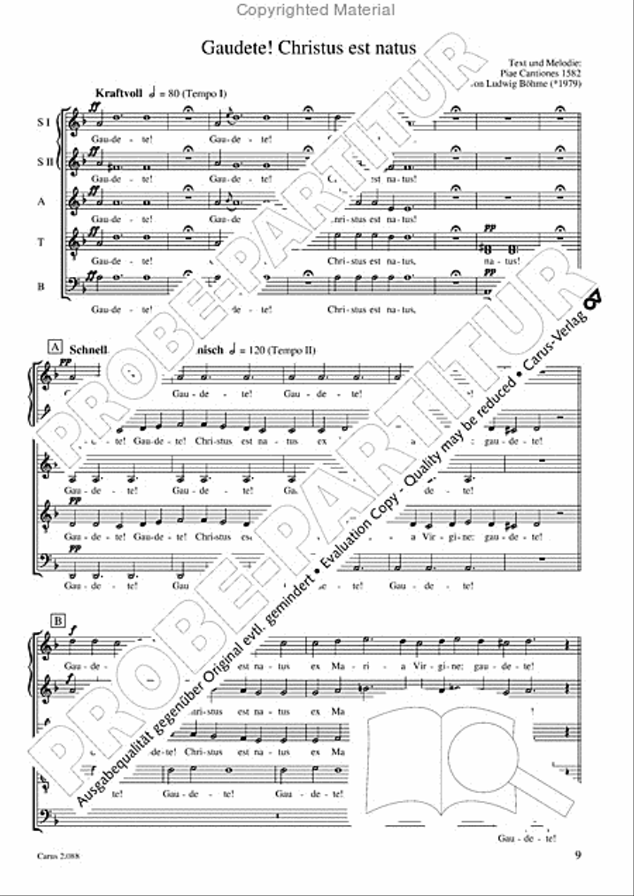Calmus Christmas Carols Choir scores gallery preview page 10