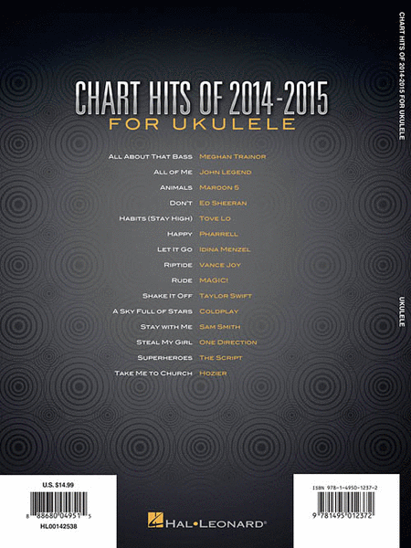 Chart Hits of 2014-2015 for Ukulele