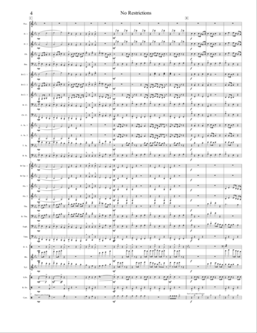 No Restrictions Concert Band scores gallery preview page 4