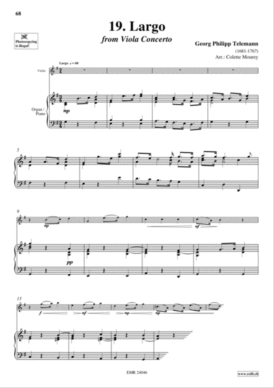 40 Greatest Baroque Hits Volume 1 Violin Solo scores gallery preview page 21