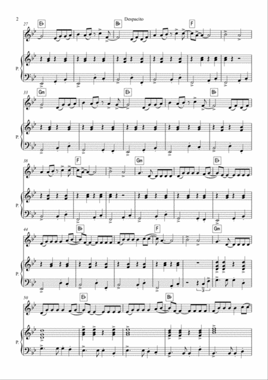 Despacito Voice scores gallery preview page 3