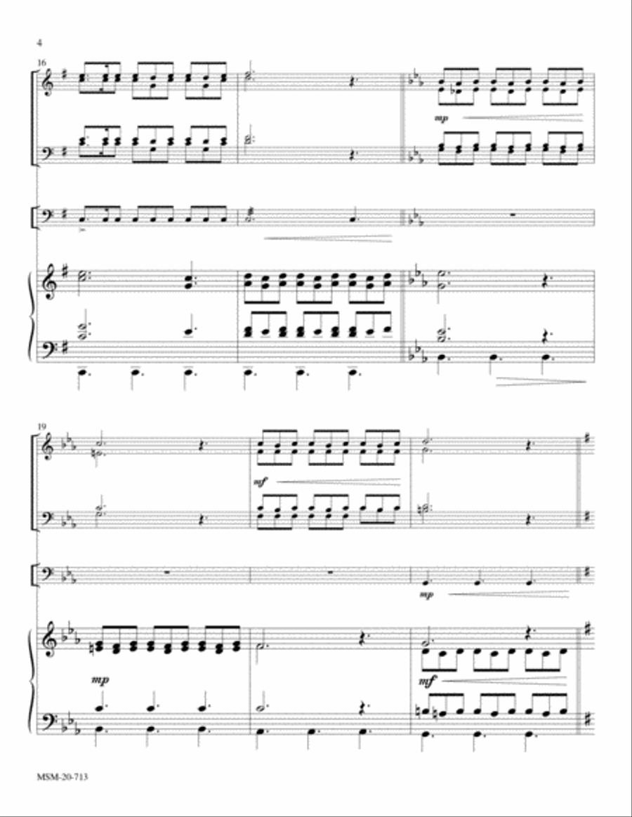 Praise to the Lord, the Almighty Choir scores gallery preview page 4