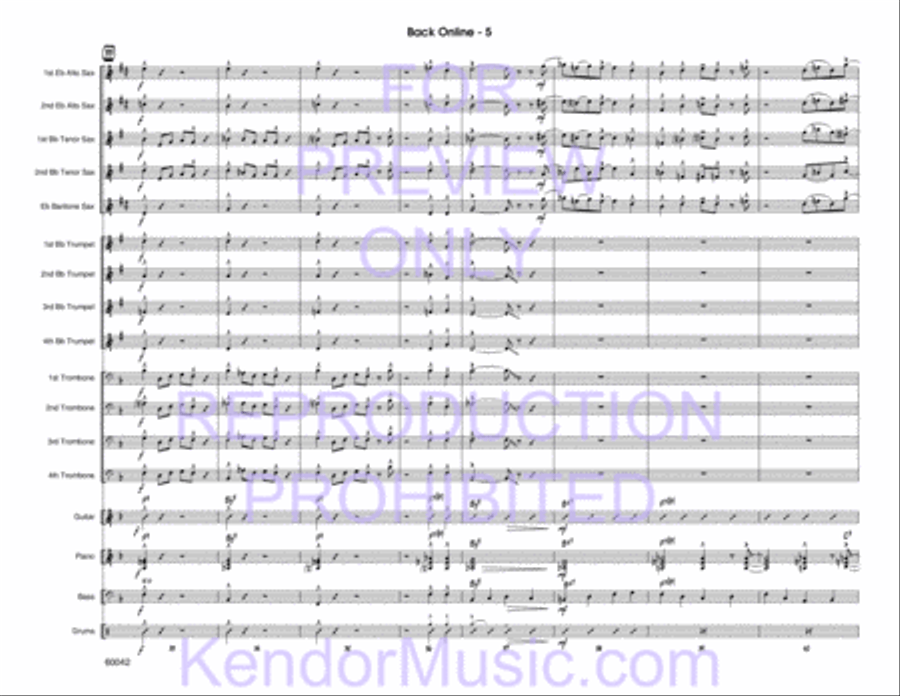 Back Online Jazz Ensemble scores gallery preview page 7