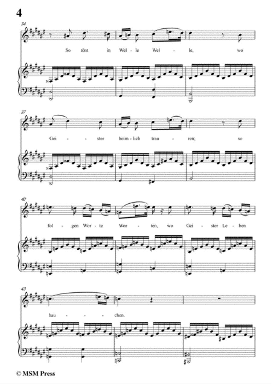 Schubert-Die Gebüsche,in F sharp Major,for Voice&Piano Voice scores gallery preview page 6