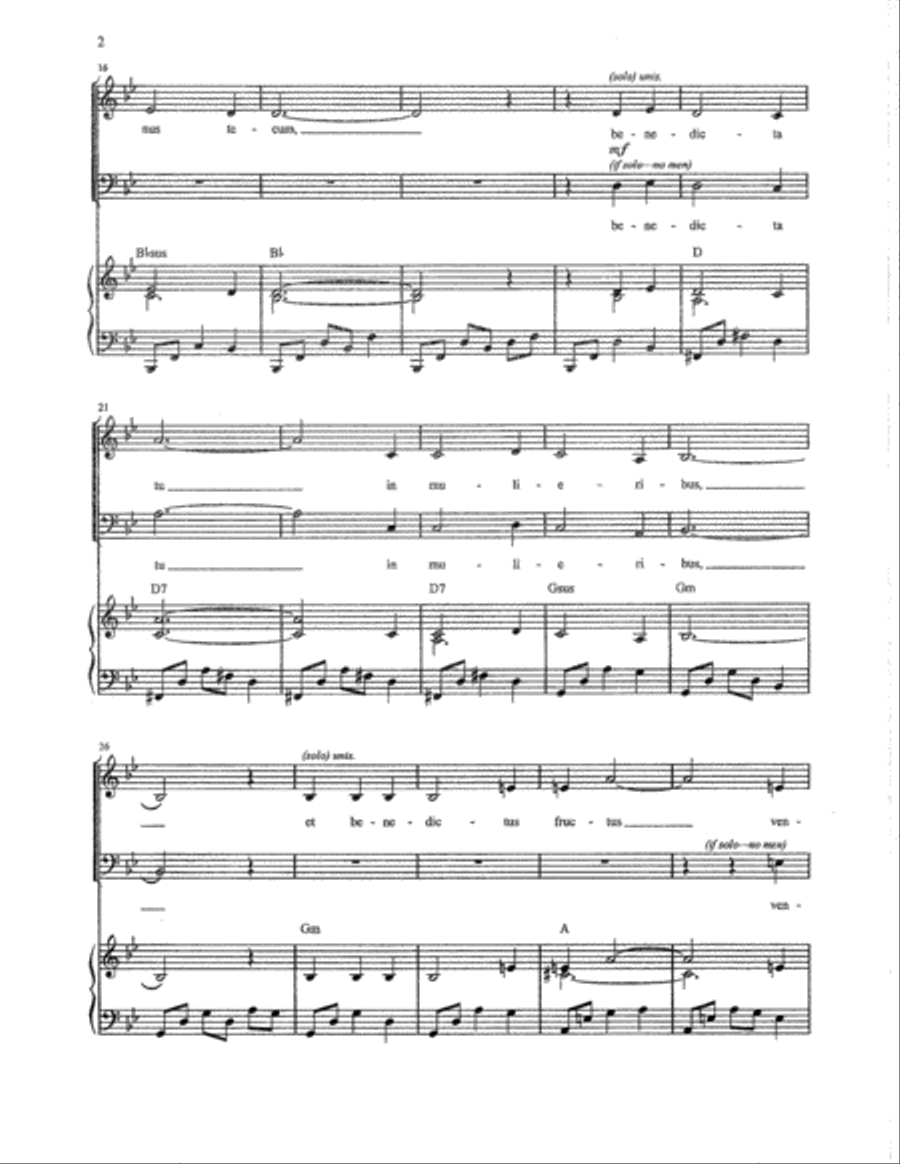 Ave Maria 4-Part scores gallery preview page 3