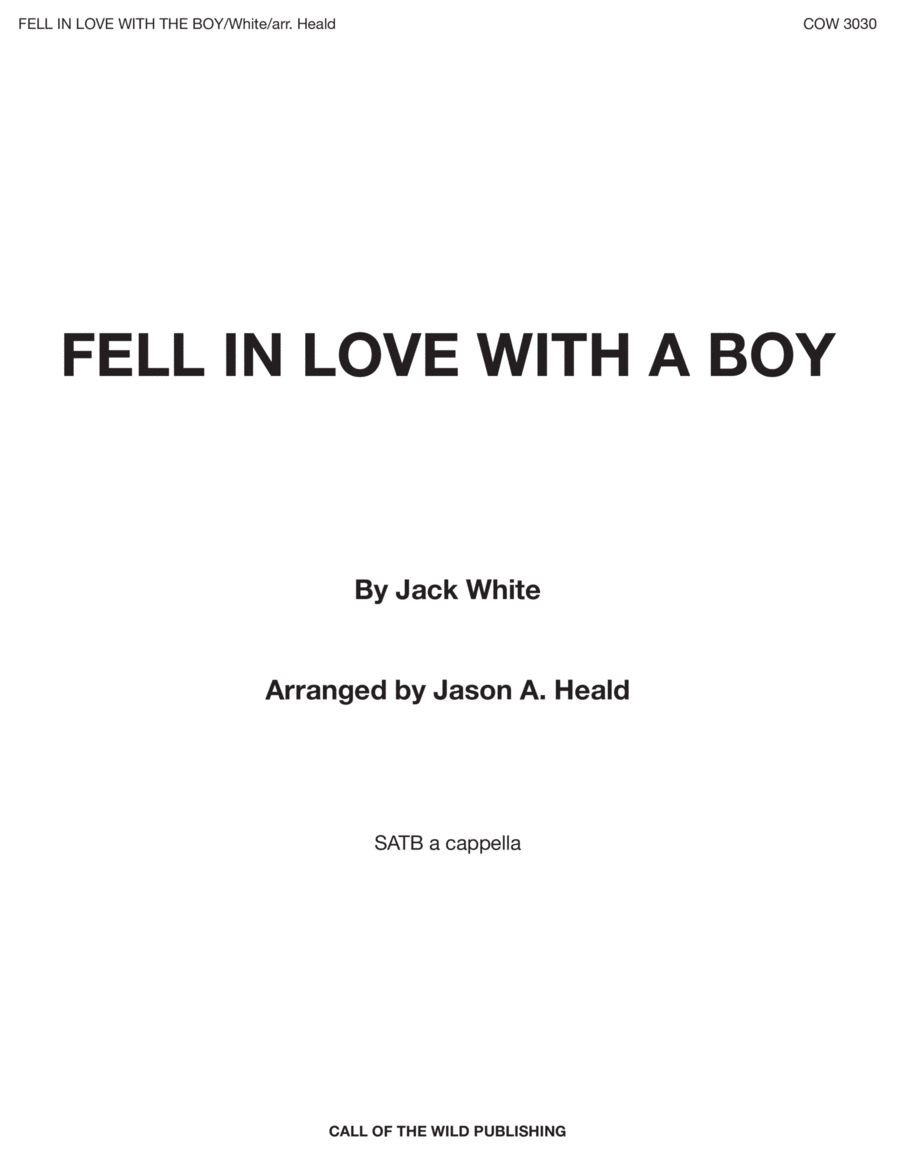 Fell In Love With A Boy 4-Part scores gallery preview page 1