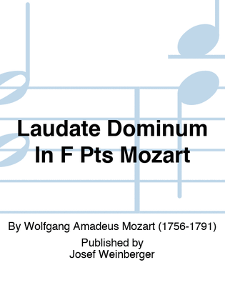 Laudate Dominum In F Pts Mozart