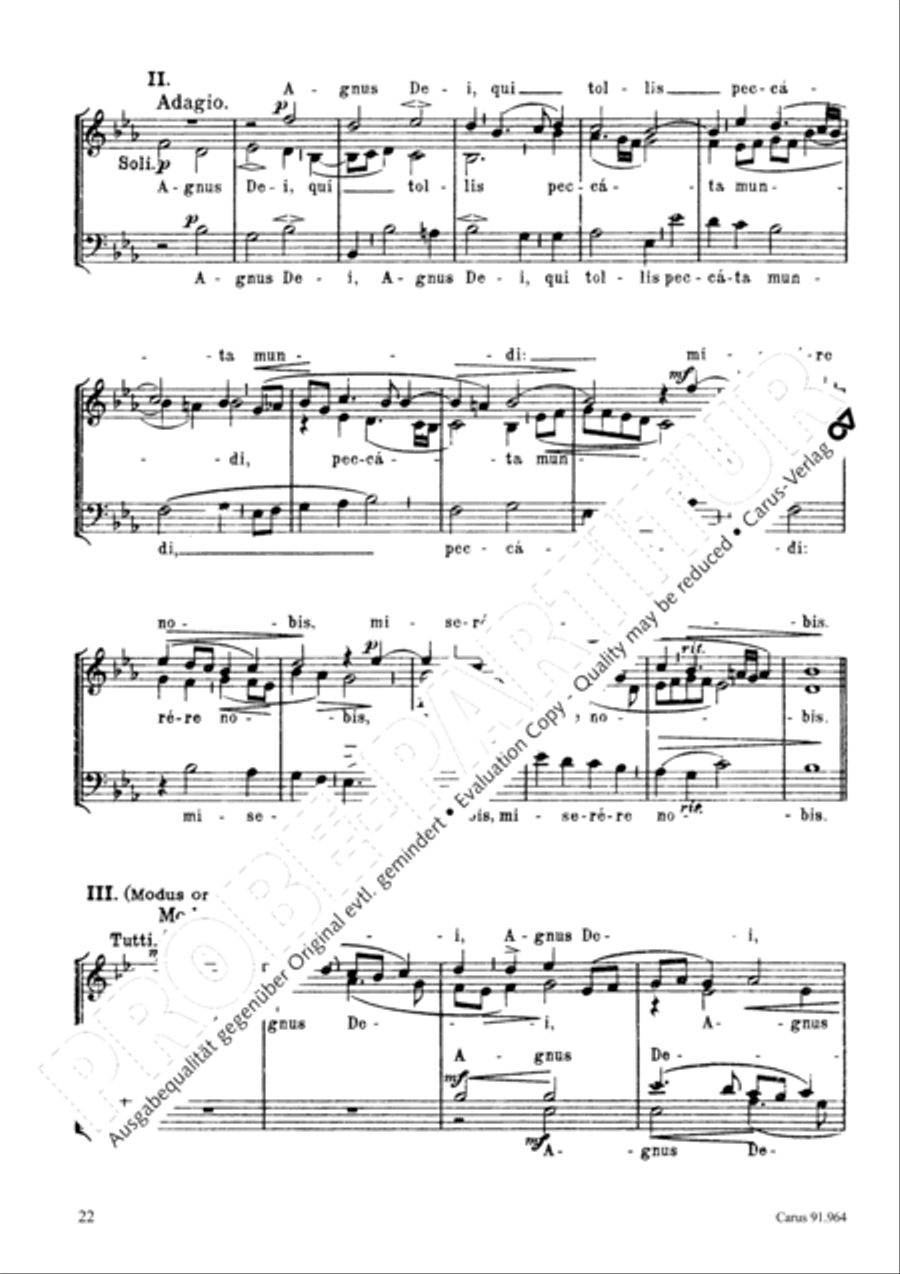 Missa Laudate Dominum de coelis 4-Part scores gallery preview page 23